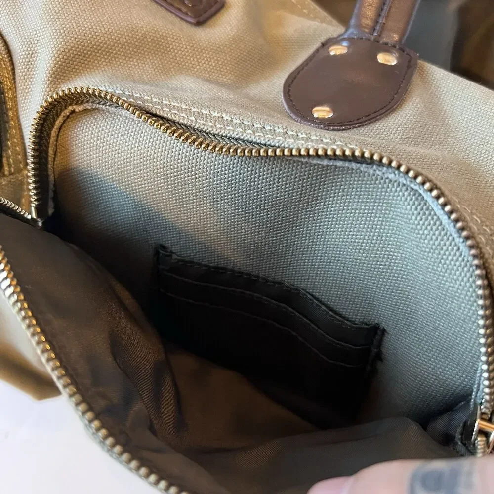 Django Dachshund Dog Carrier Bag Waxed Canvas Olive Size Medium